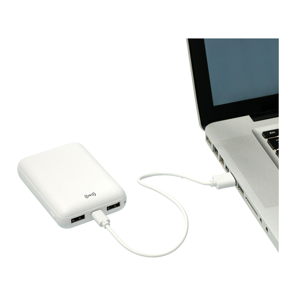 branded Halley 5000mAh Wireless Power Bank, from our range of promotional Power Banks
