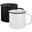 branded Enamel Metal Cup 500ml, from our range of promotional Reusable Coffee Cups - Metal