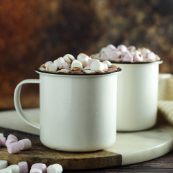 branded Enamel Metal Cup 500ml, from our range of promotional Reusable Coffee Cups - Metal