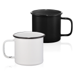 branded Enamel Metal Cup 500ml, from our range of promotional Reusable Coffee Cups - Metal