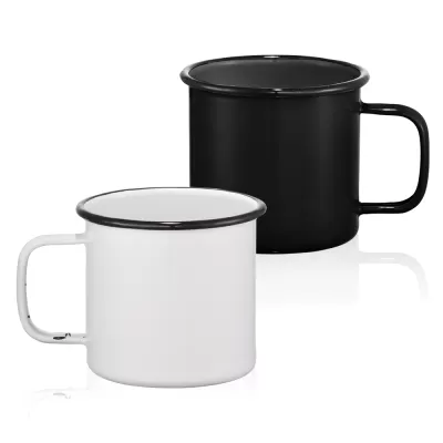 branded Enamel Metal Cup 500ml, from our range of promotional Reusable Coffee Cups - Metal