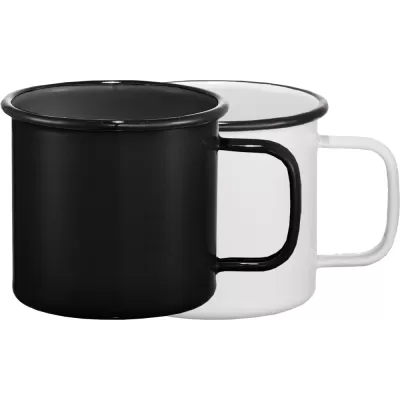 branded Enamel Metal Cup 500ml, from our range of promotional Reusable Coffee Cups - Metal