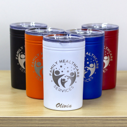 branded Sherpa Vacuum Tumbler 325ml, from our range of promotional Reusable Coffee Cups - Metal