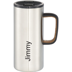 branded Valhalla Copper Vacuum Mug with Cork 500ml, from our range of promotional Reusable Coffee Cups - Metal