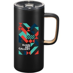 branded Valhalla Copper Vacuum Mug with Cork 500ml, from our range of promotional Reusable Coffee Cups - Metal