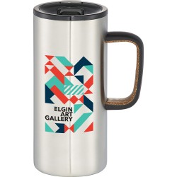 branded Valhalla Copper Vacuum Mug with Cork 500ml, from our range of promotional Reusable Coffee Cups - Metal