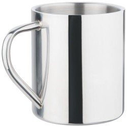 branded Polished Stainless Steel Mug 450ml, from our range of promotional Reusable Coffee Cups - Metal