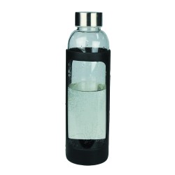 branded Glass Bottle with Silicone Cover 500ml, from our range of promotional Drink Bottles - Glass