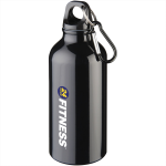 branded Oregon 400ml Sport Bottle With Carabiner, from our range of promotional Drink Bottles - Metal