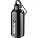 branded Oregon 400ml Sport Bottle With Carabiner, from our range of promotional Drink Bottles - Metal
