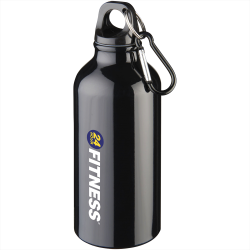 branded Oregon 400ml Sport Bottle With Carabiner, from our range of promotional Drink Bottles - Metal