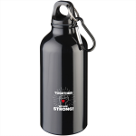 branded Oregon 400ml Sport Bottle With Carabiner, from our range of promotional Drink Bottles - Metal