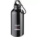 branded Oregon 400ml Sport Bottle With Carabiner, from our range of promotional Drink Bottles - Metal