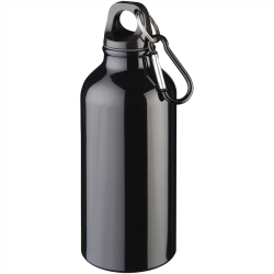 branded Oregon 400ml Sport Bottle With Carabiner, from our range of promotional Drink Bottles - Metal