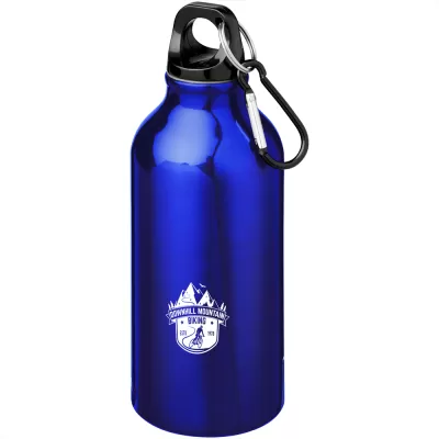 branded Oregon 400ml Sport Bottle With Carabiner, from our range of promotional Drink Bottles - Metal