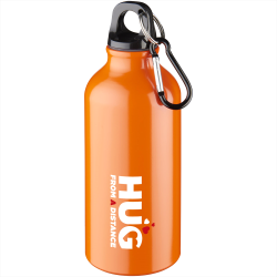 branded Oregon 400ml Sport Bottle With Carabiner, from our range of promotional Drink Bottles - Metal
