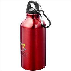 branded Oregon 400ml Sport Bottle With Carabiner, from our range of promotional Drink Bottles - Metal