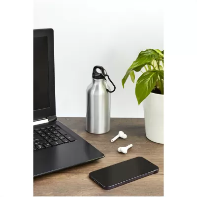 branded Oregon 400ml Sport Bottle With Carabiner, from our range of promotional Drink Bottles - Metal