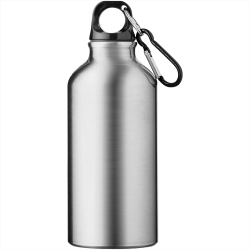 branded Oregon 400ml Sport Bottle With Carabiner, from our range of promotional Drink Bottles - Metal