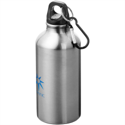 branded Oregon 400ml Sport Bottle With Carabiner, from our range of promotional Drink Bottles - Metal