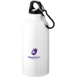 branded Oregon 400ml Sport Bottle With Carabiner, from our range of promotional Drink Bottles - Metal