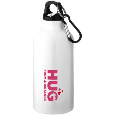 branded Oregon 400ml Sport Bottle With Carabiner, from our range of promotional Drink Bottles - Metal