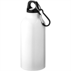 branded Oregon 400ml Sport Bottle With Carabiner, from our range of promotional Drink Bottles - Metal