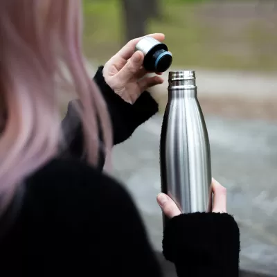 branded Copper Vacuum Insulated Bottle 500ml, from our range of promotional Drink Bottles - Metal