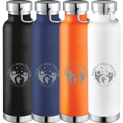 branded Thor Copper Vacuum Insulated Bottle 650ml, from our range of promotional Drink Bottles - Metal