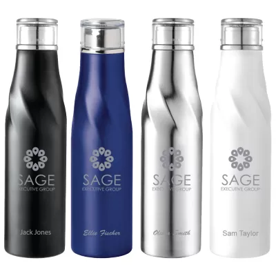 branded Hugo Auto-Seal Copper Vacuum Insulated Bottle 700ml, from our range of promotional Drink Bottles - Metal