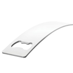 branded Curved stainless steel bottle opener, from our range of promotional Bottle Openers