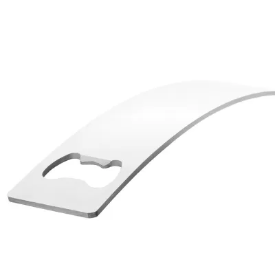 branded Curved stainless steel bottle opener, from our range of promotional Bottle Openers