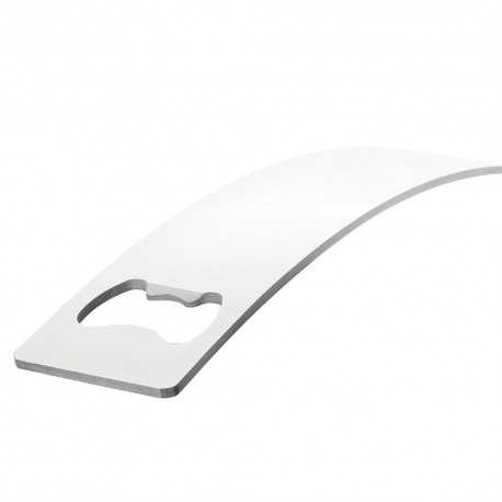 branded Curved stainless steel bottle opener, from our range of promotional Bottle Openers