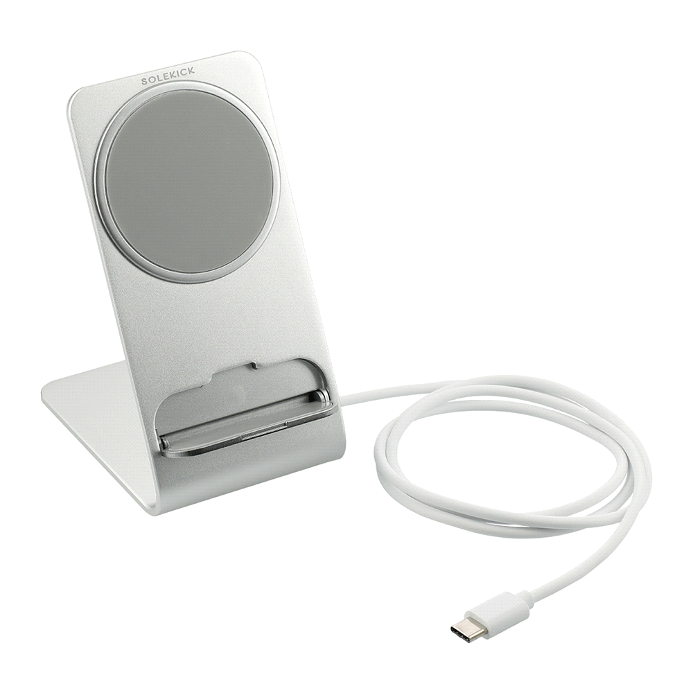 branded Solekick™MagClick® Fast Wireless Charging Stand, from our range of promotional Phone & Tablet Chargers