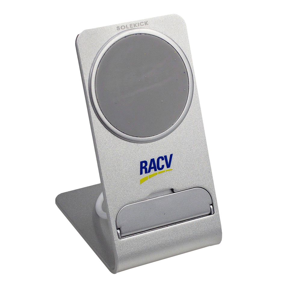 branded Solekick™MagClick® Fast Wireless Charging Stand, from our range of promotional Phone & Tablet Chargers