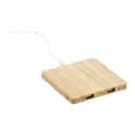 branded FSC Bamboo Wireless Charging Pad with Dual Outputs, from our range of promotional Phone &amp; Tablet Chargers