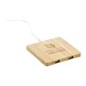 branded FSC Bamboo Wireless Charging Pad with Dual Outputs, from our range of promotional Phone &amp; Tablet Chargers