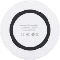 branded Freal Wireless Charging Pad, White/Solid Black, from our range of promotional Phone &amp; Tablet Chargers