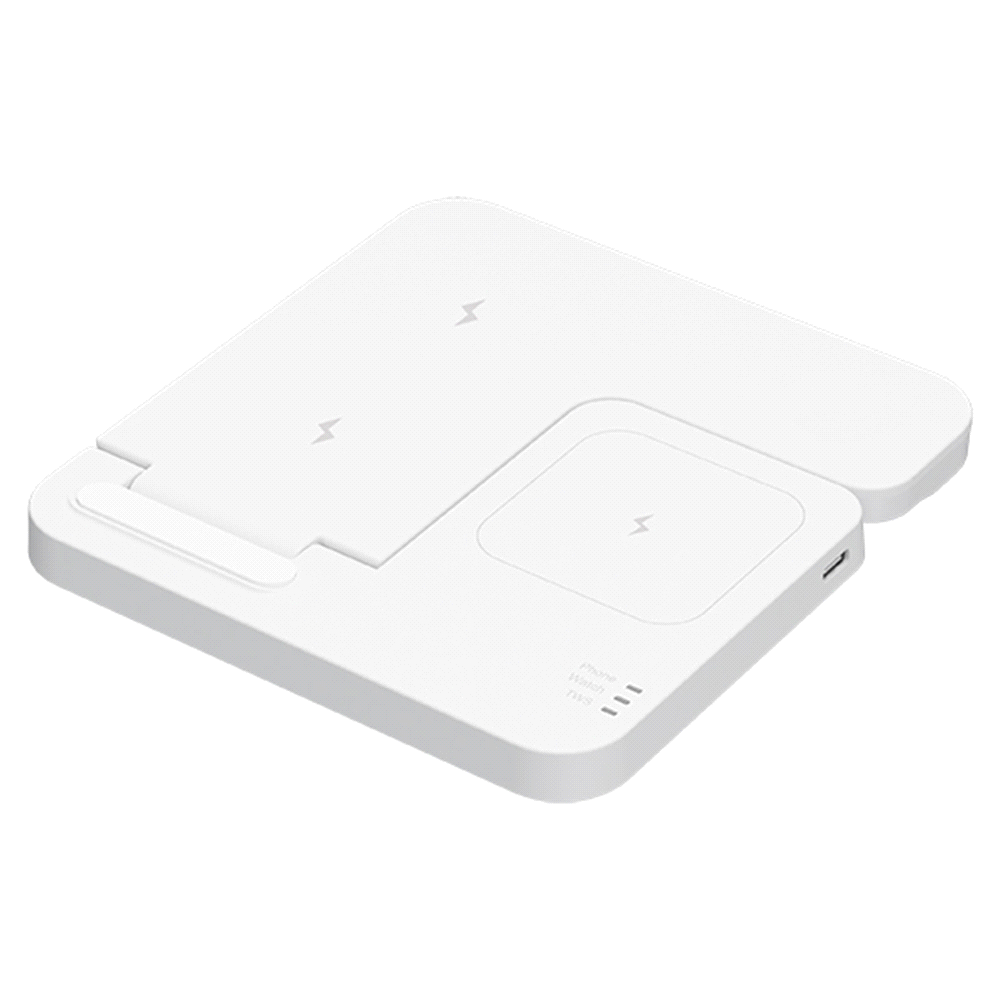 branded 3-in-1 Foldable Wireless Charger, from our range of promotional Phone & Tablet Chargers