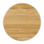 branded Easton Glass Cup with Bamboo lid 355ml, from our range of promotional Reusable Coffee Cups - Glass