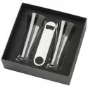 branded Pilsner Beer Glass Set 350ml, from our range of promotional Glassware Gift Sets