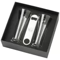 branded Pilsner Beer Glass Set 350ml, from our range of promotional Glassware Gift Sets