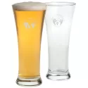 branded Pilsner Beer Glass Set 350ml, from our range of promotional Glassware Gift Sets