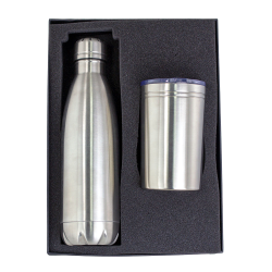 branded H2O Sherpa Drink Bottle and Tumbler Gift Set, from our range of promotional Glassware Gift Sets
