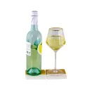 branded Gold Rim Wine Glass Set 400ml, from our range of promotional Glassware Gift Sets