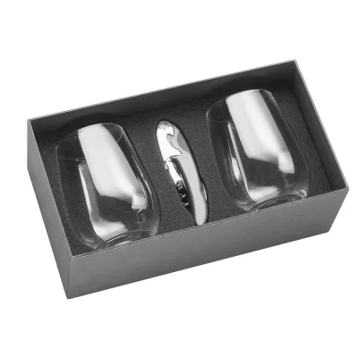 branded Wine Glass Set 450ml, from our range of promotional Glassware Gift Sets
