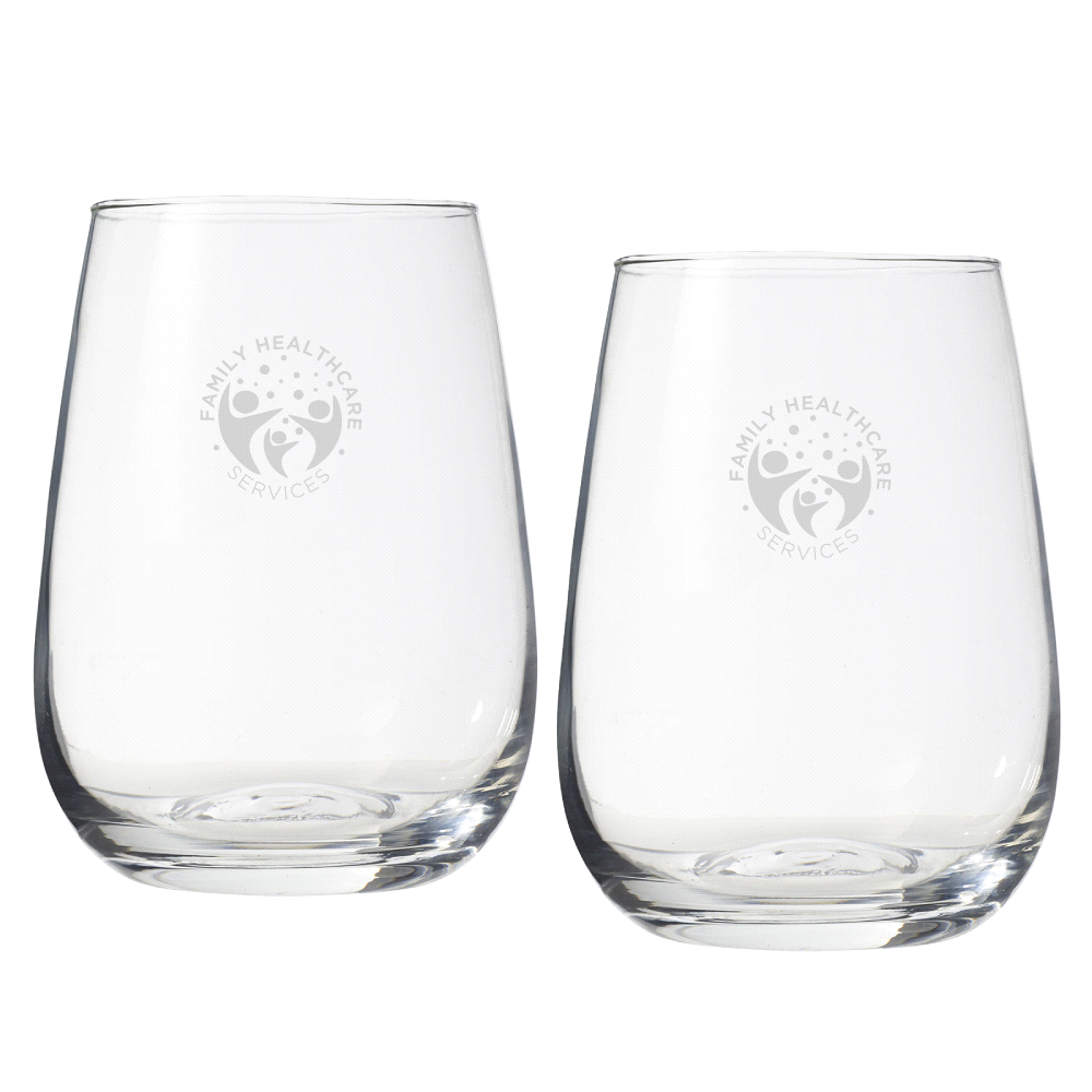 branded Wine Glass Set 450ml, from our range of promotional Glassware Gift Sets