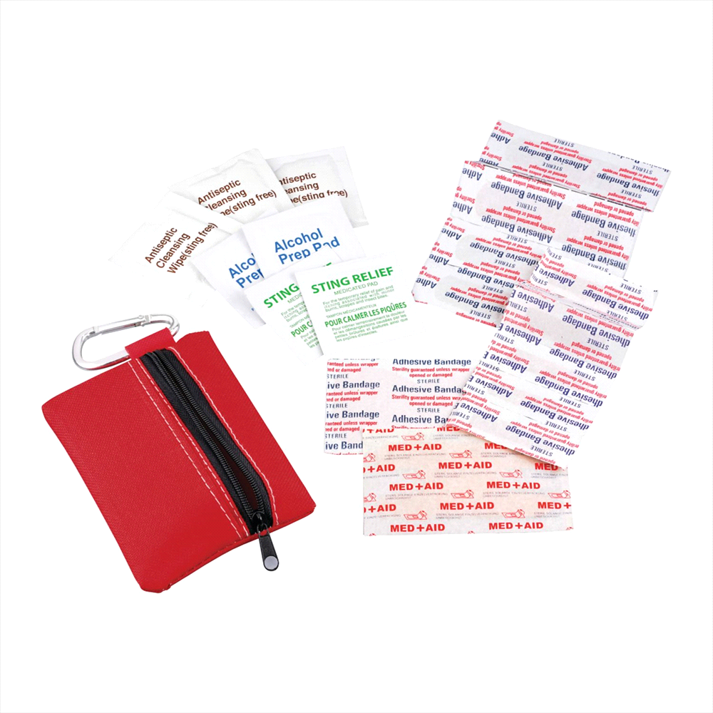 branded Zippered 20-Piece First Aid Pouch, from our range of promotional First Aid Kits