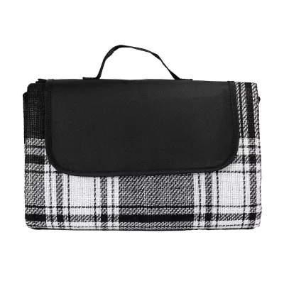 branded Folding Picnic Rug with Coloured Flap, from our range of promotional Picnic Blankets