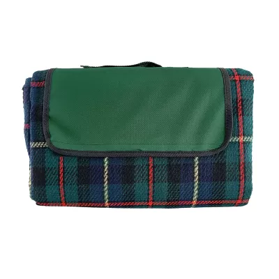 branded Folding Picnic Rug with Coloured Flap, from our range of promotional Picnic Blankets